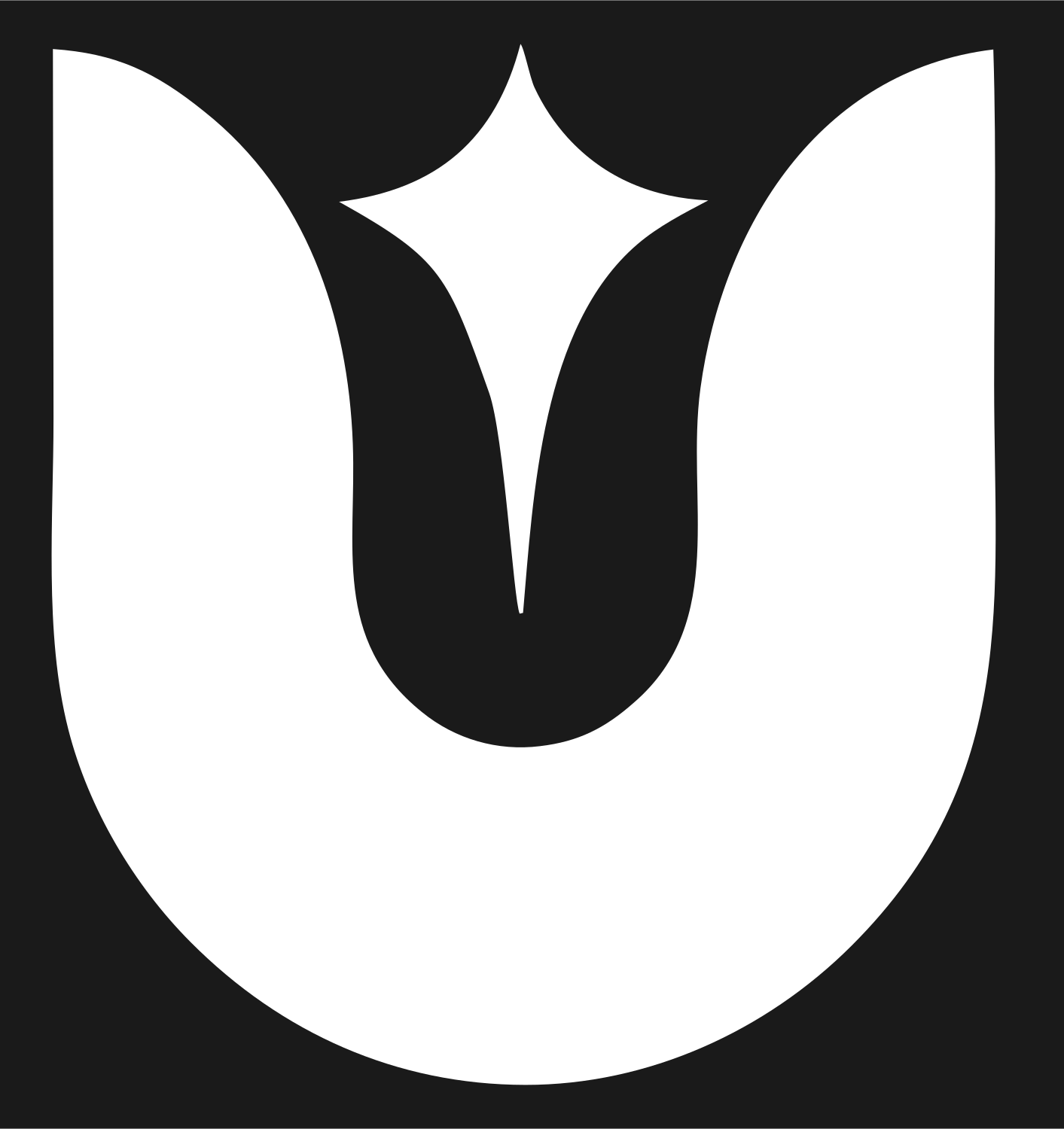 Bold Tulip Compass Mark #1a1a1a/#ffffff