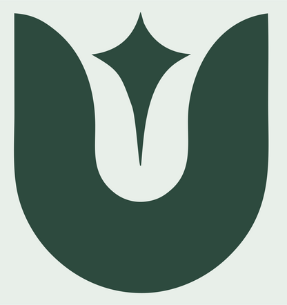 Bold Tulip Compass Mark #e8efe9/#2d4a3e