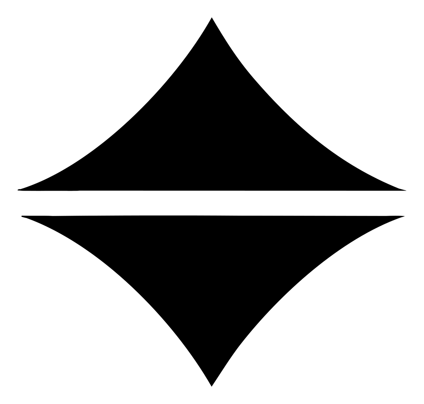 Split Star Compass Mark #ffffff/#000000