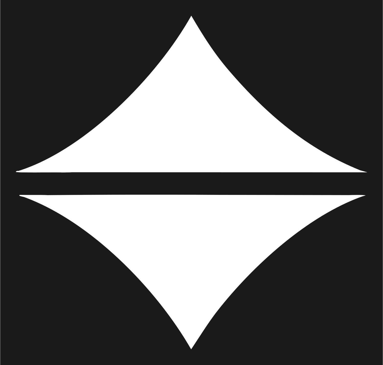 Split Star Compass Mark #1a1a1a/#ffffff