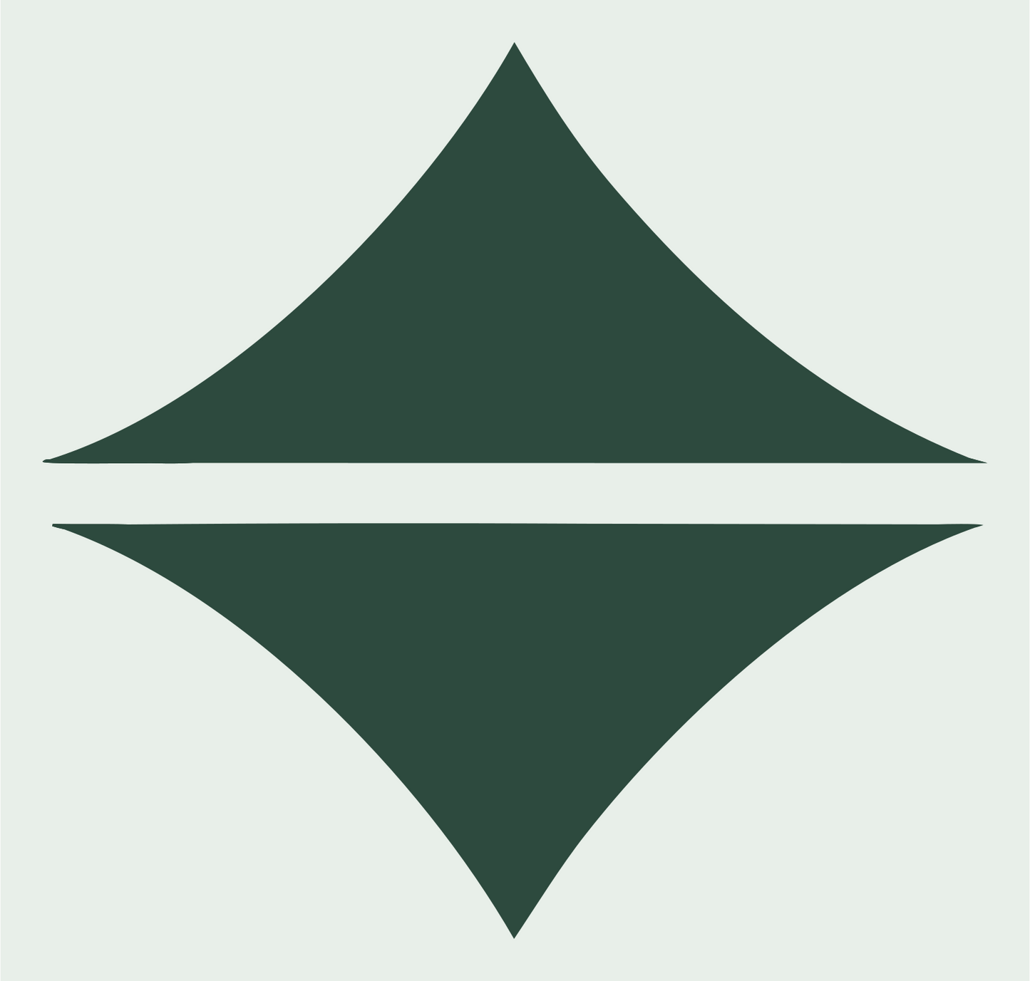Split Star Compass Mark #e8efe9/#2d4a3e