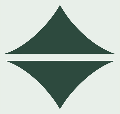 Split Star Compass Mark #e8efe9/#2d4a3e