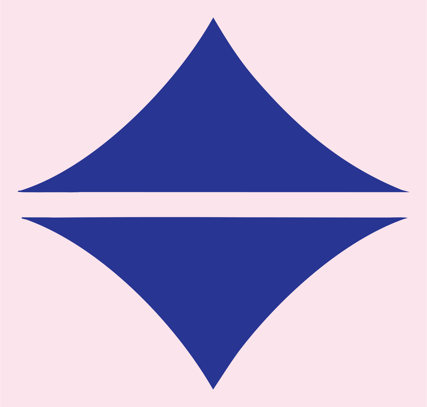 Split Star Compass Mark #fce4ec/#283593