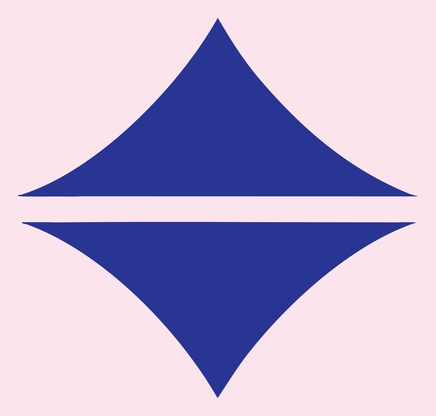 Split Star Compass Mark #fce4ec/#283593