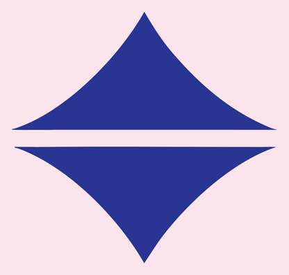 Split Star Compass Mark #fce4ec/#283593