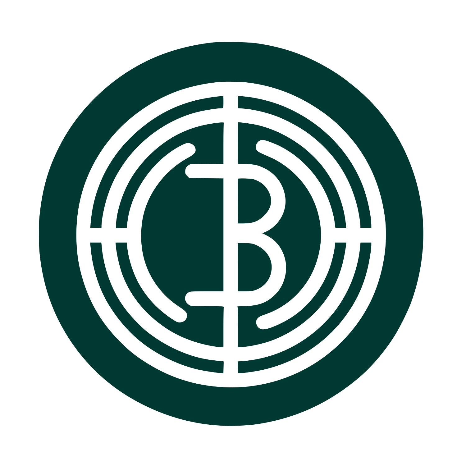 Bitcoin Coin Logo #003932