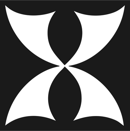 Geometric Four-Wing Compass Mark #1a1a1a/#ffffff