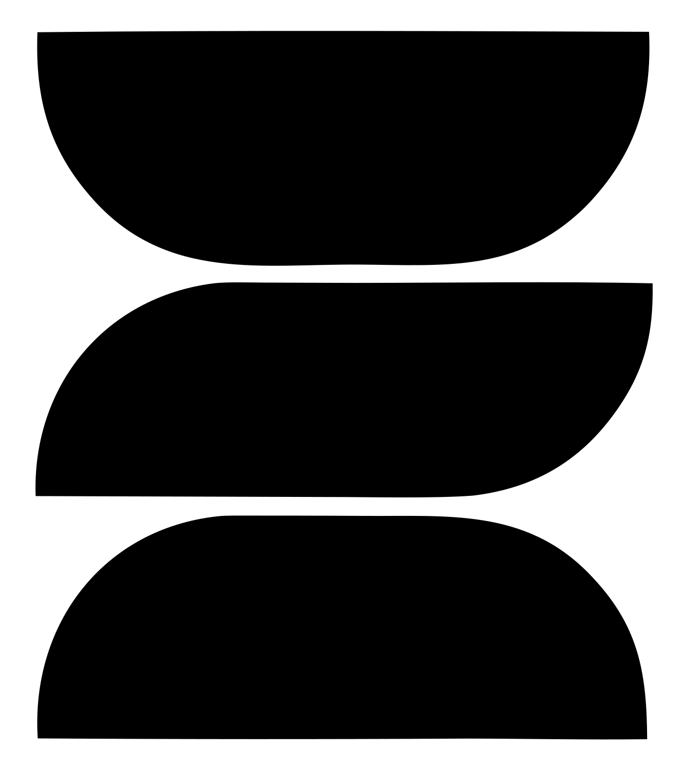 Bold Stacked Arcs Compass Mark #ffffff/#000000