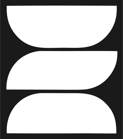 Bold Stacked Arcs Compass Mark #1a1a1a/#ffffff