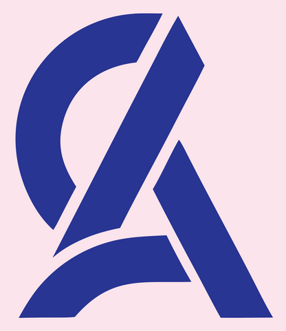 Monogram CA Compass Mark #fce4ec/#283593
