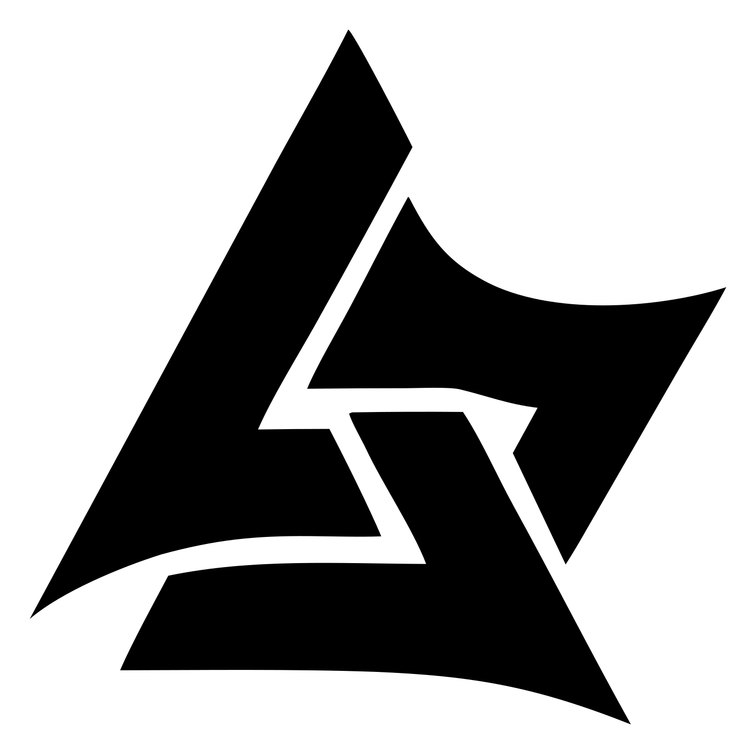 Bold Triangle Lightning Mark #ffffff/#000000