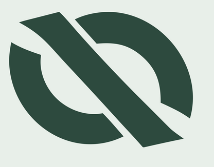 Diagonal Slash Circle Compass Mark #e8efe9/#2d4a3e