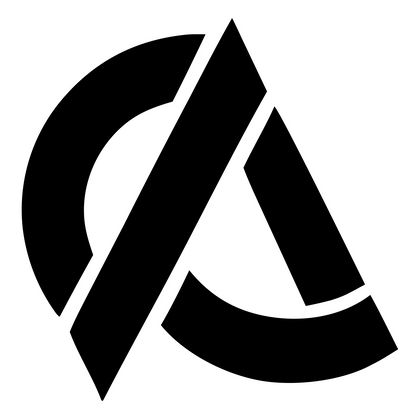 Geometric Triangle Arc Compass Mark #ffffff/#000000