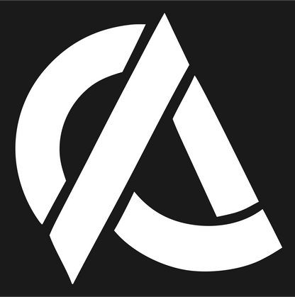 Geometric Triangle Arc Compass Mark #1a1a1a/#ffffff