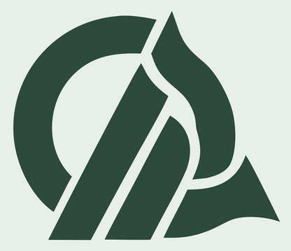 Bold Circle Triangle Compass Mark #e8efe9/#2d4a3e