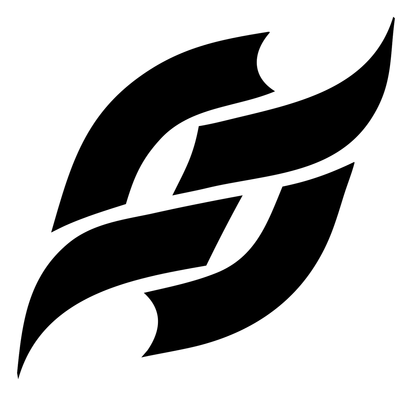 Swooping Wing Compass Mark #ffffff/#000000