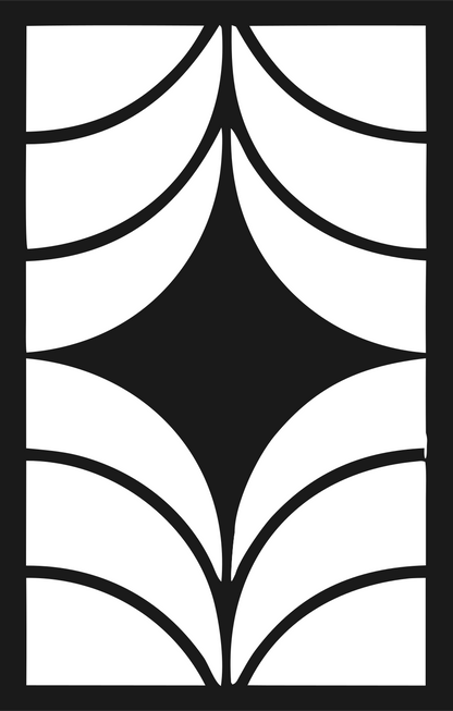 Negative Space Star Compass Mark #1a1a1a/#ffffff