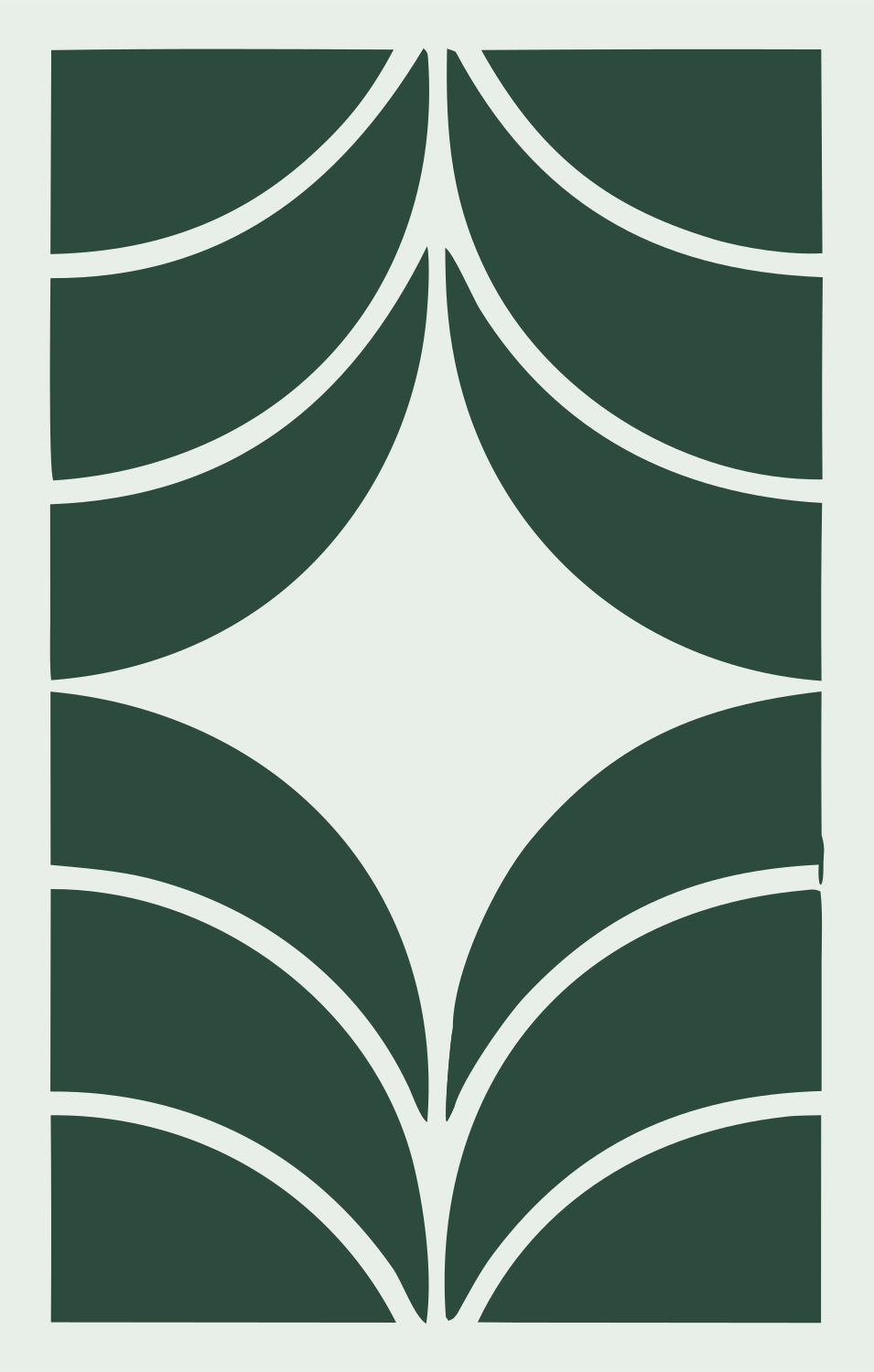 Negative Space Star Compass Mark #e8efe9/#2d4a3e