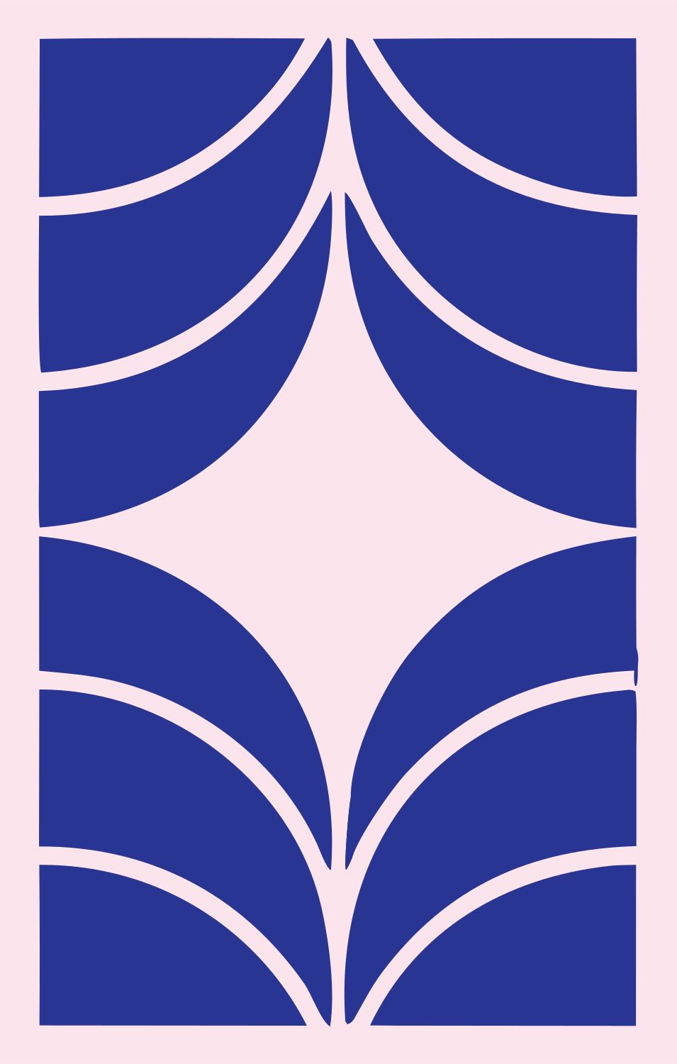 Negative Space Star Compass Mark #fce4ec/#283593