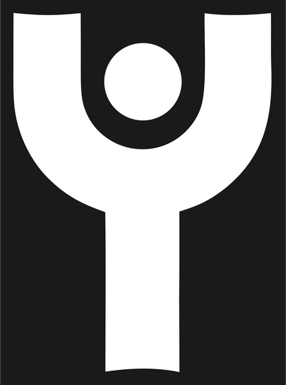 Bold Human Figure Compass Mark #1a1a1a/#ffffff