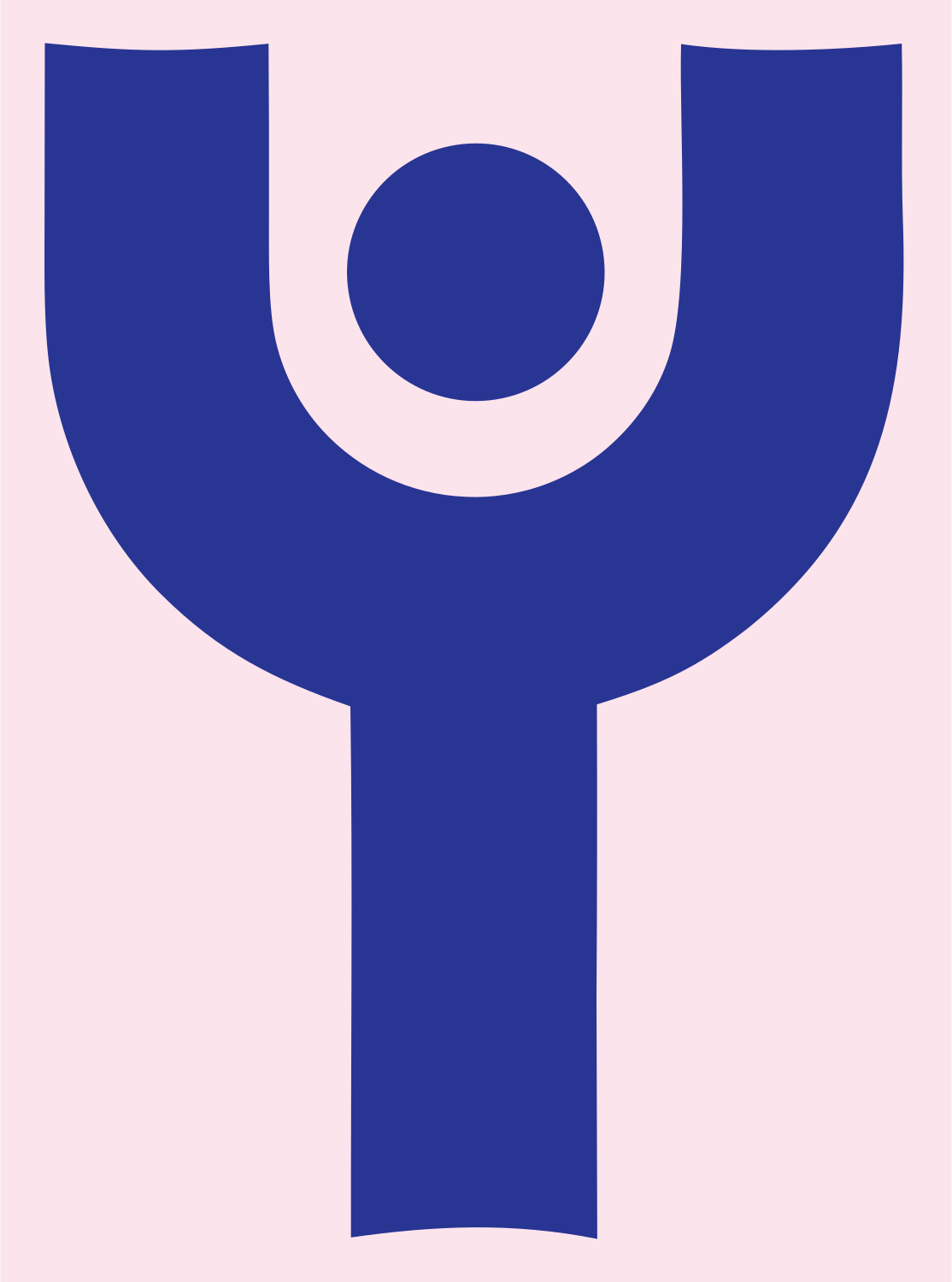 Bold Human Figure Compass Mark #fce4ec/#283593