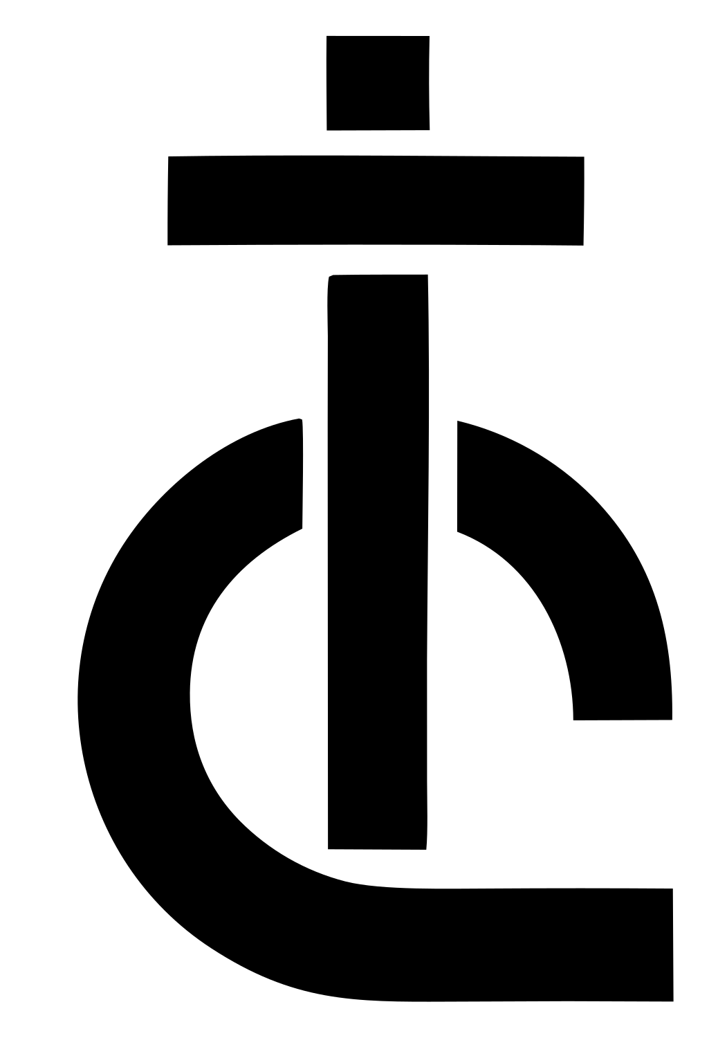 Heavy Cent Sign Compass Mark #ffffff/#000000
