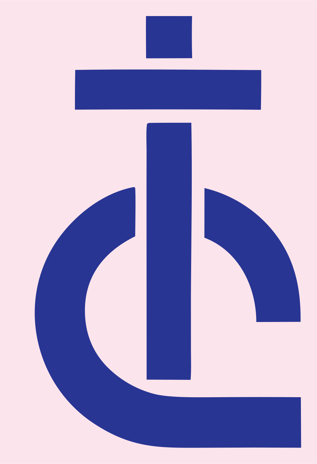 Heavy Cent Sign Compass Mark #fce4ec/#283593