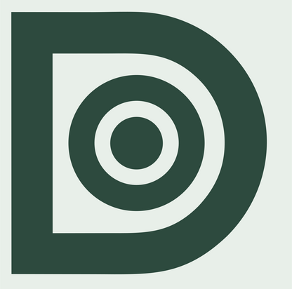 Blocky Letter D Compass Mark #e8efe9/#2d4a3e