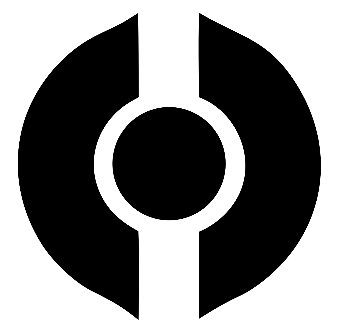 Blocky Orbit Pin Compass Mark #ffffff/#000000