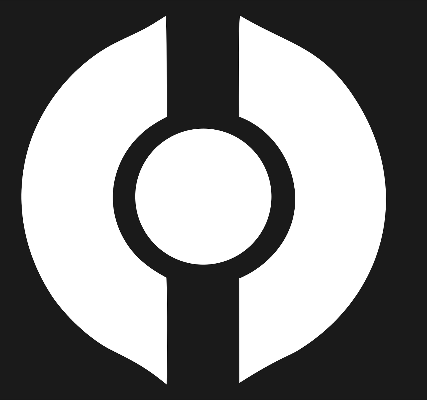 Blocky Orbit Pin Compass Mark #1a1a1a/#ffffff
