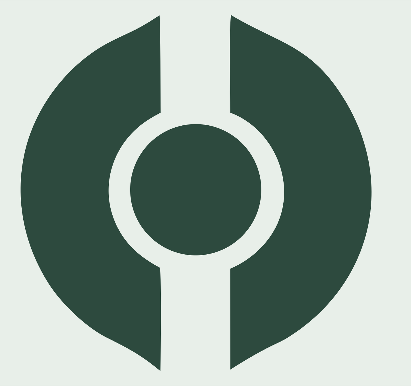 Blocky Orbit Pin Compass Mark #e8efe9/#2d4a3e