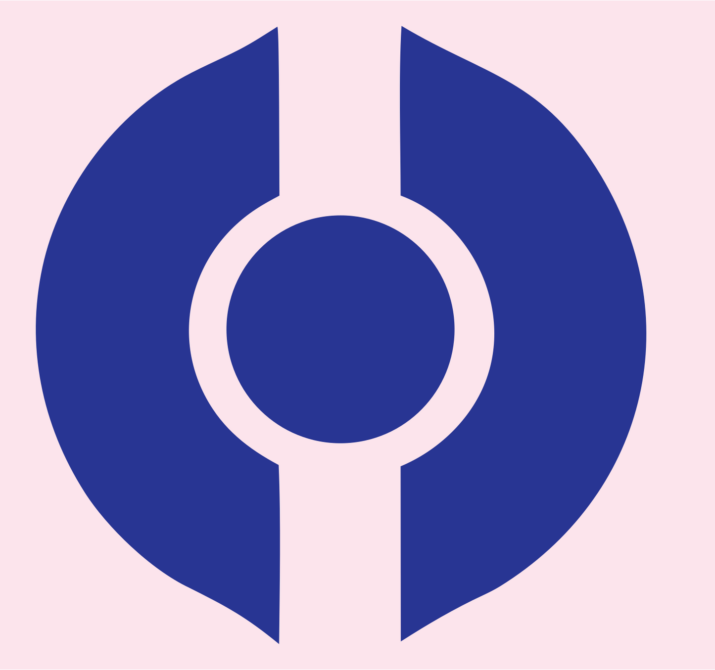 Blocky Orbit Pin Compass Mark #fce4ec/#283593