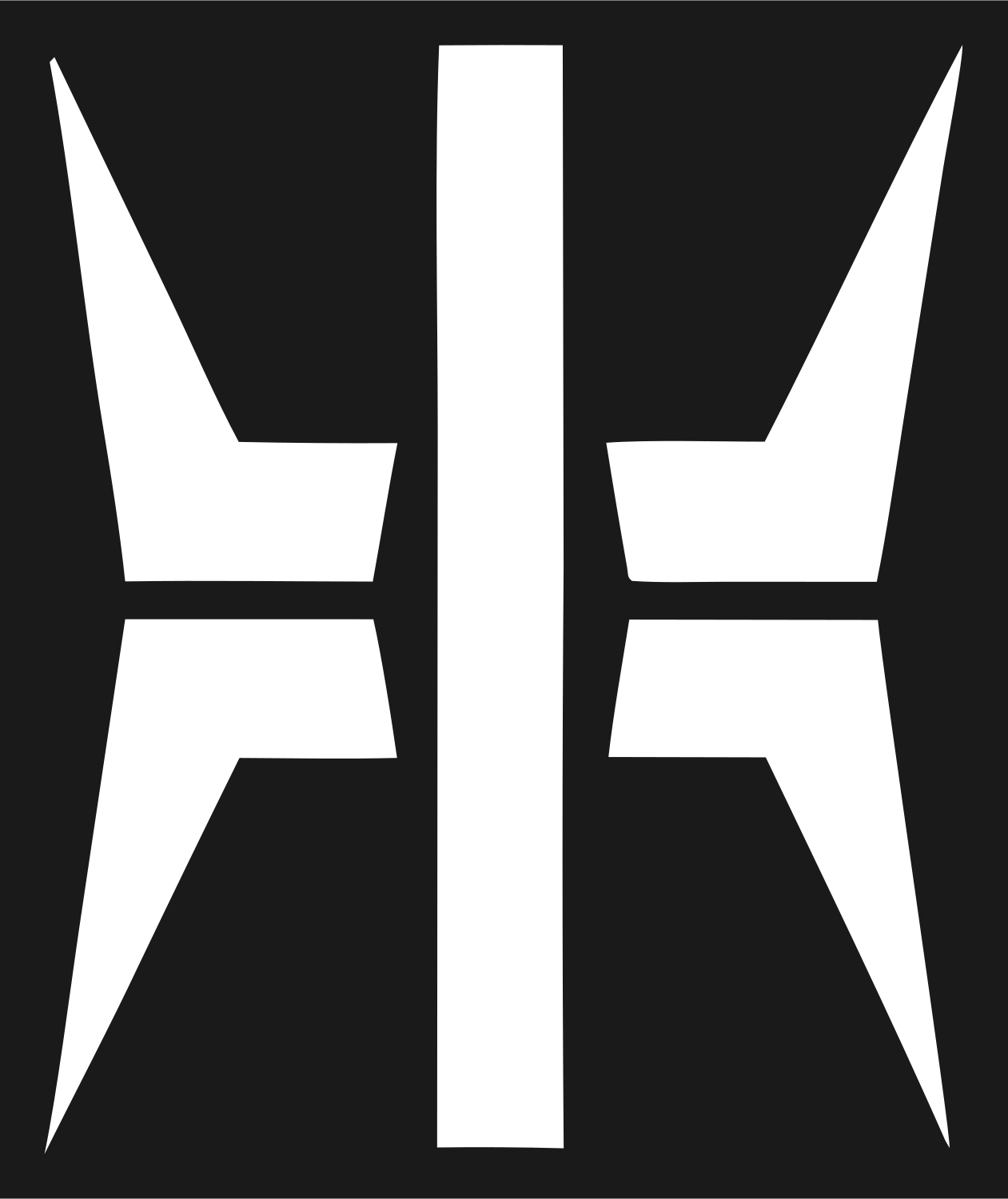 Bold Cross Compass Mark #1a1a1a/#ffffff