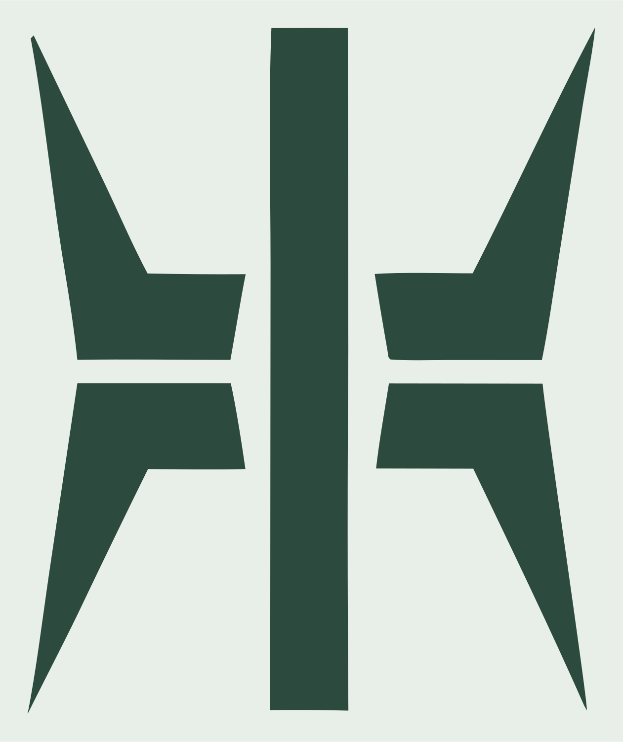 Bold Cross Compass Mark #e8efe9/#2d4a3e
