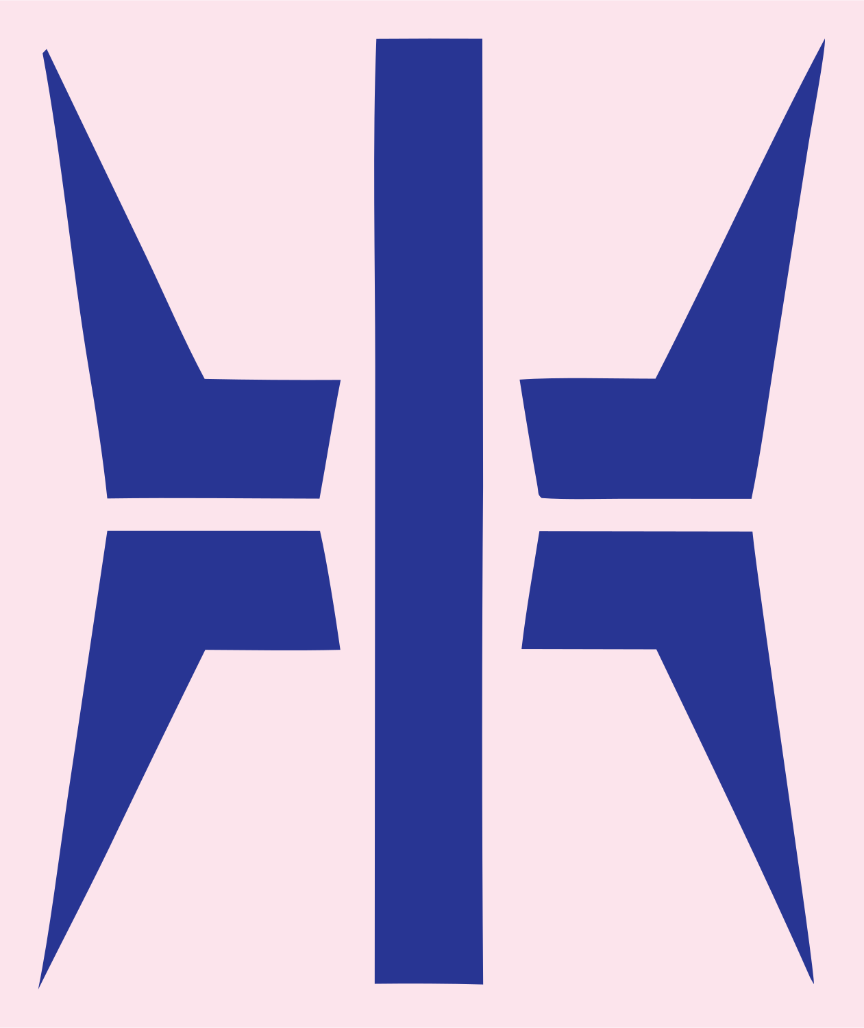 Bold Cross Compass Mark #fce4ec/#283593
