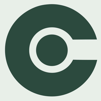 Chunky Letter C Circle Mark #e8efe9/#2d4a3e