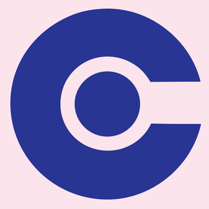 Chunky Letter C Circle Mark #fce4ec/#283593