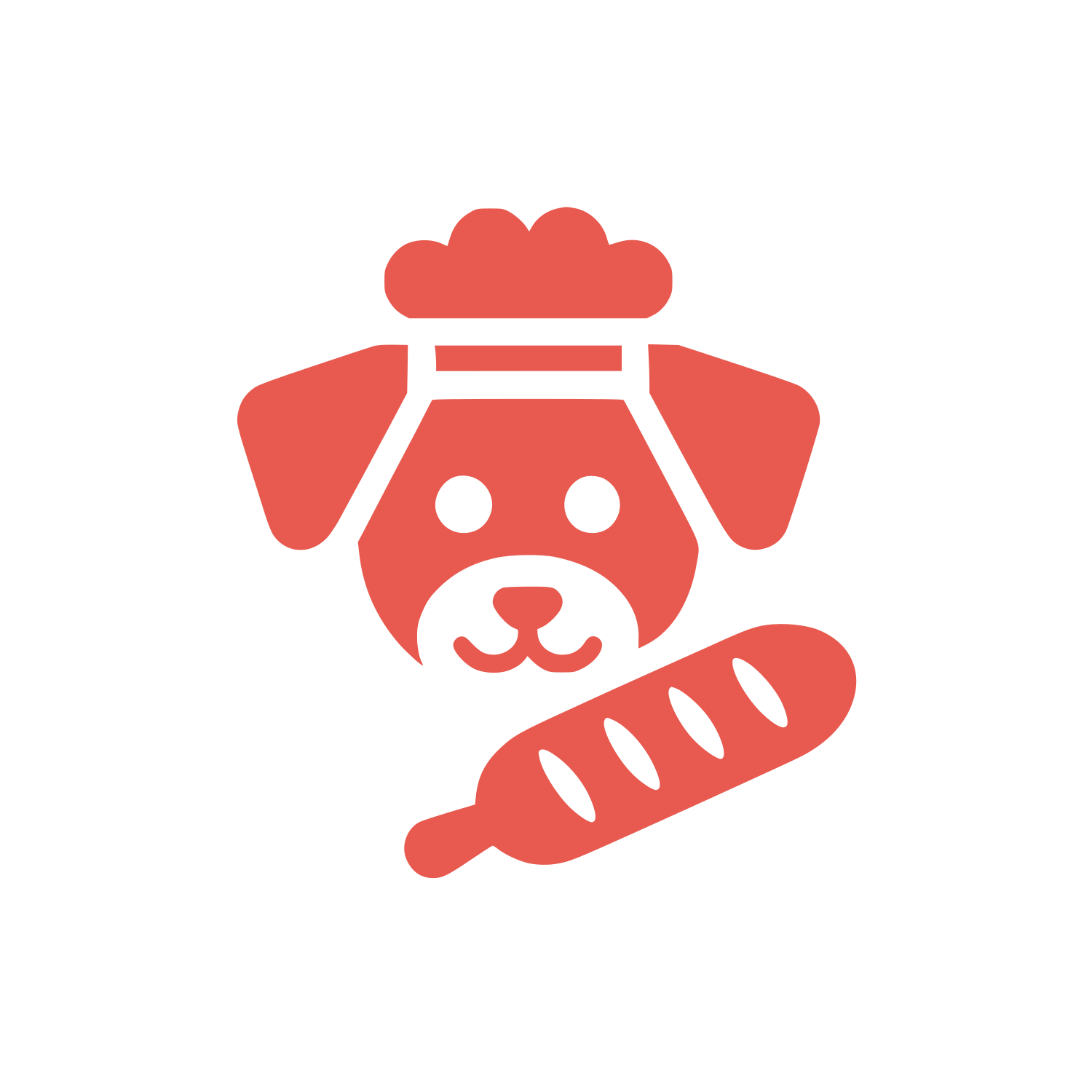 Chef Dog Bread Logo #E85A4F