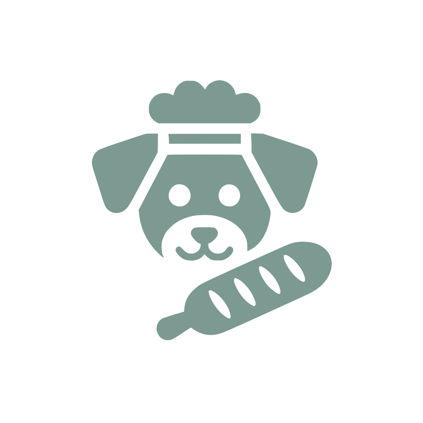 Chef Dog Bread Logo #7C9A92