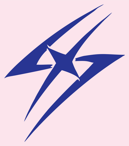 Sharp Star Compass Mark #fce4ec/#283593