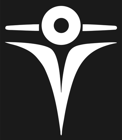 Human Figure Compass Mark #1a1a1a/#ffffff