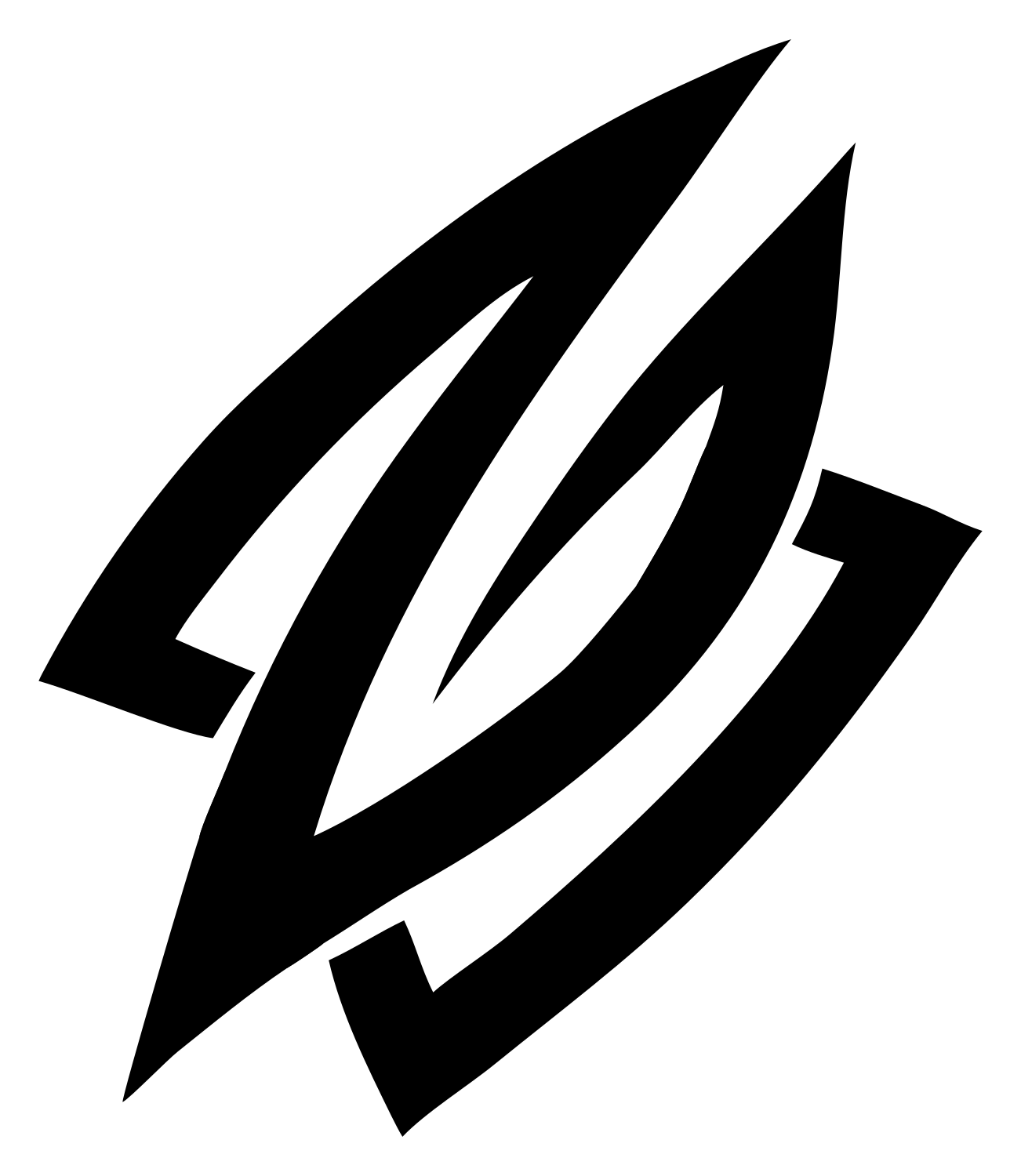 Bold Slash Compass Mark #ffffff/#000000