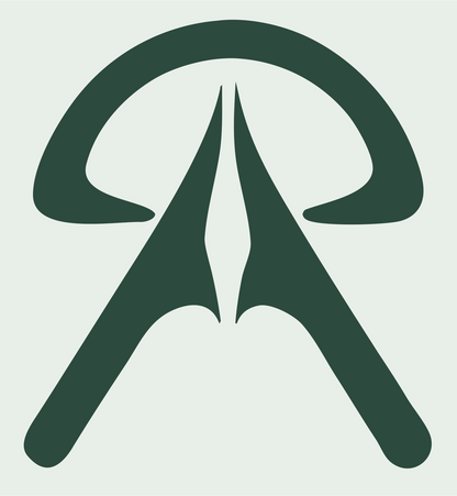 Bold Anchor Compass Mark #e8efe9/#2d4a3e