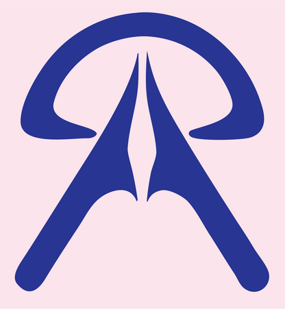 Bold Anchor Compass Mark #fce4ec/#283593