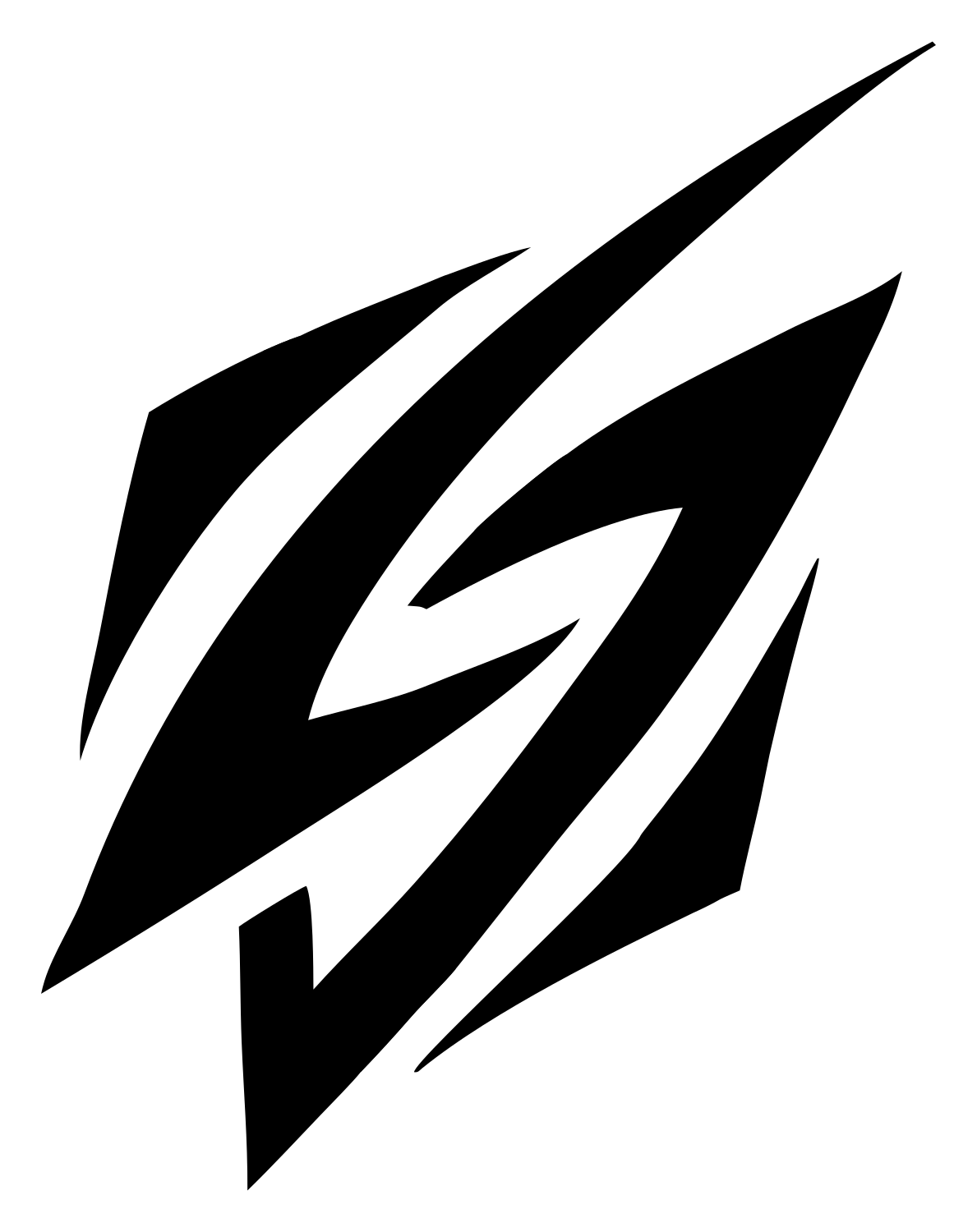 Jagged Claw Mark Compass #ffffff/#000000