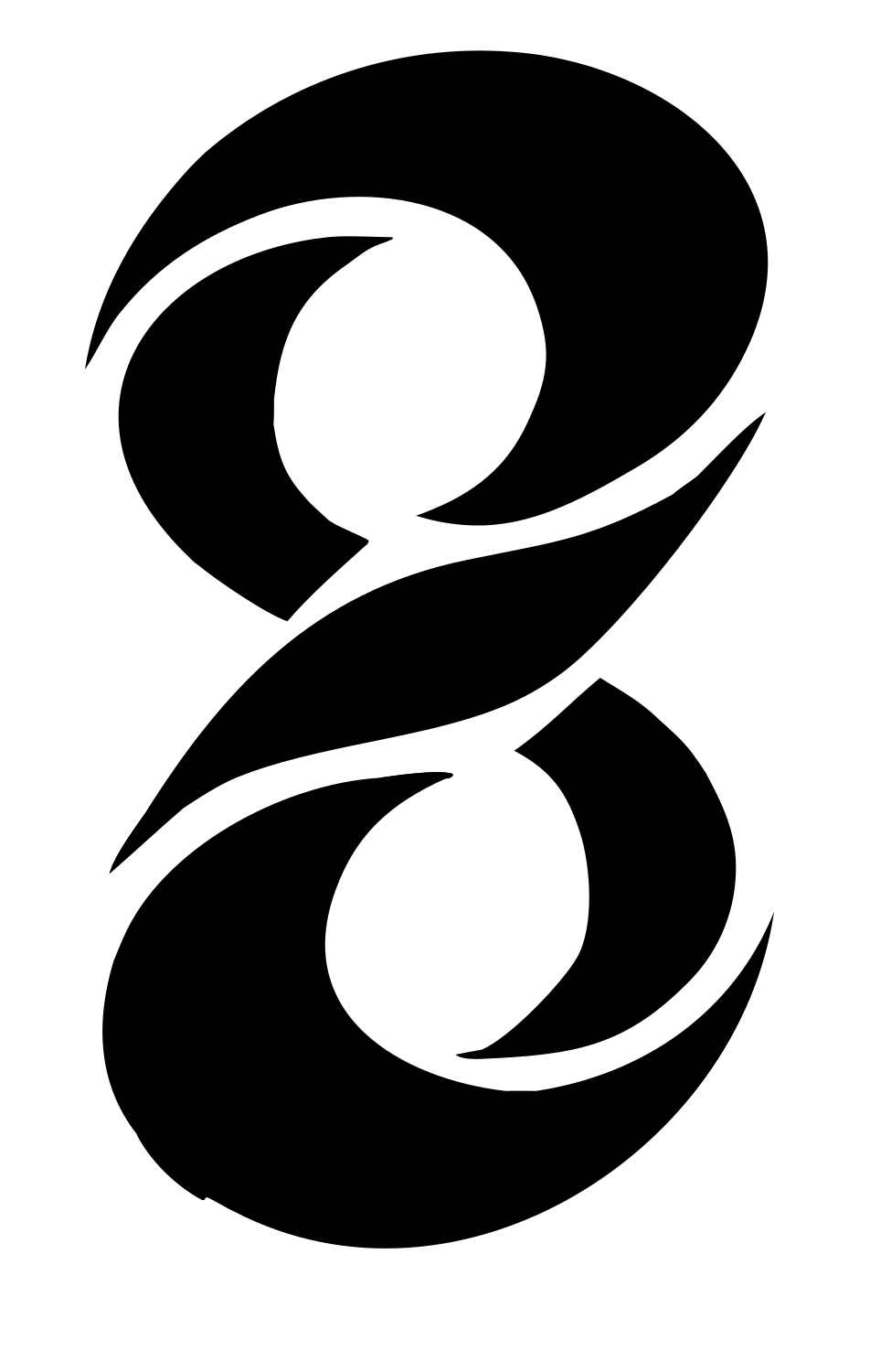 Tribal Infinity Spiral Emblem #ffffff/#000000