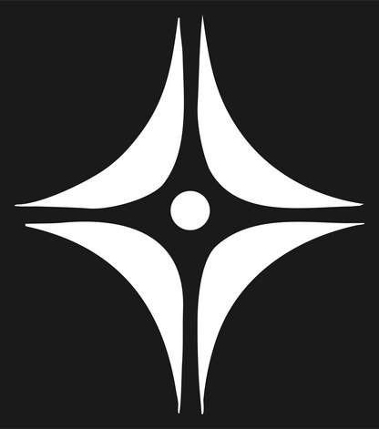Four Point Star Crest #1a1a1a/#ffffff