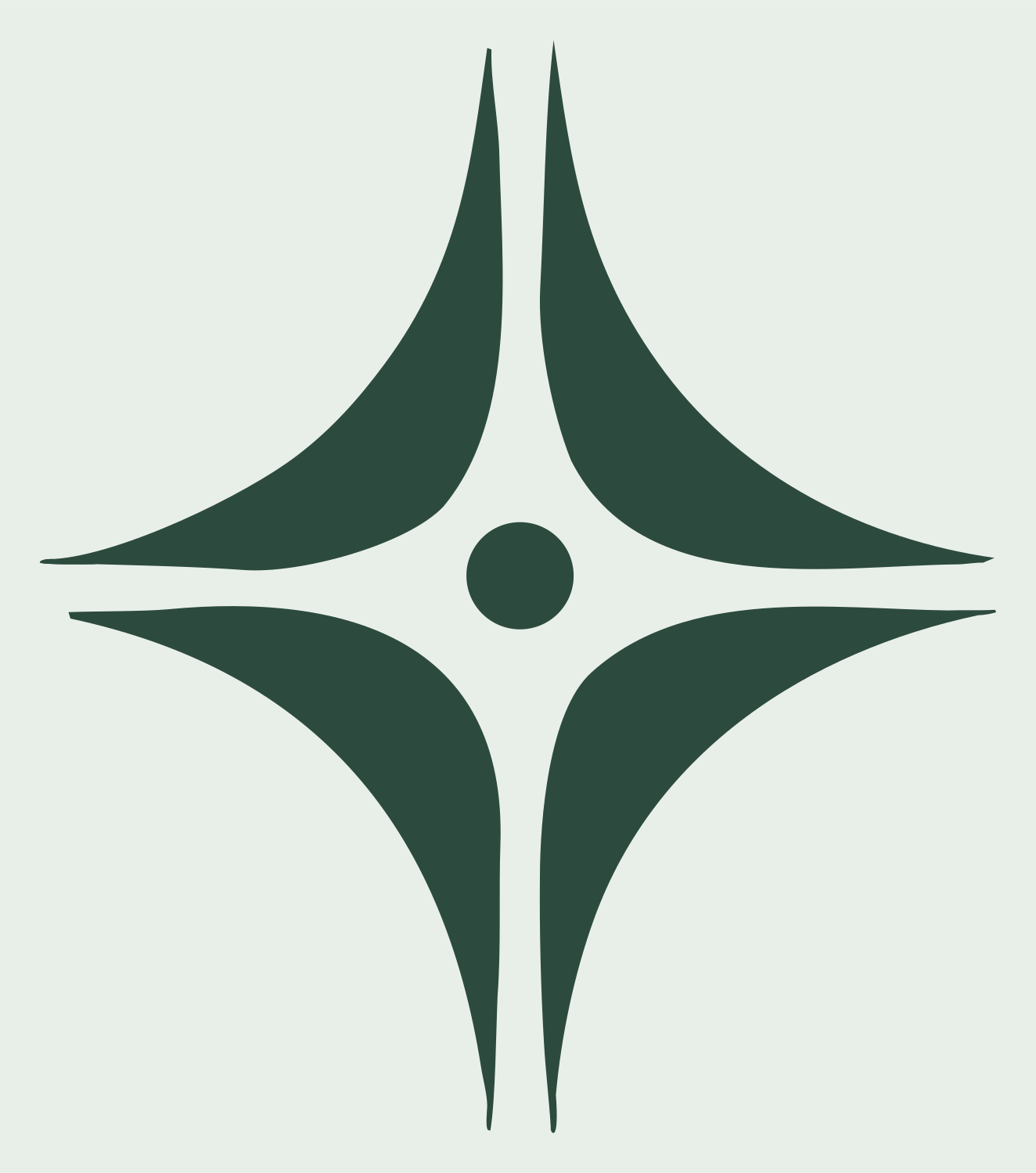 Four Point Star Crest #e8efe9/#2d4a3e