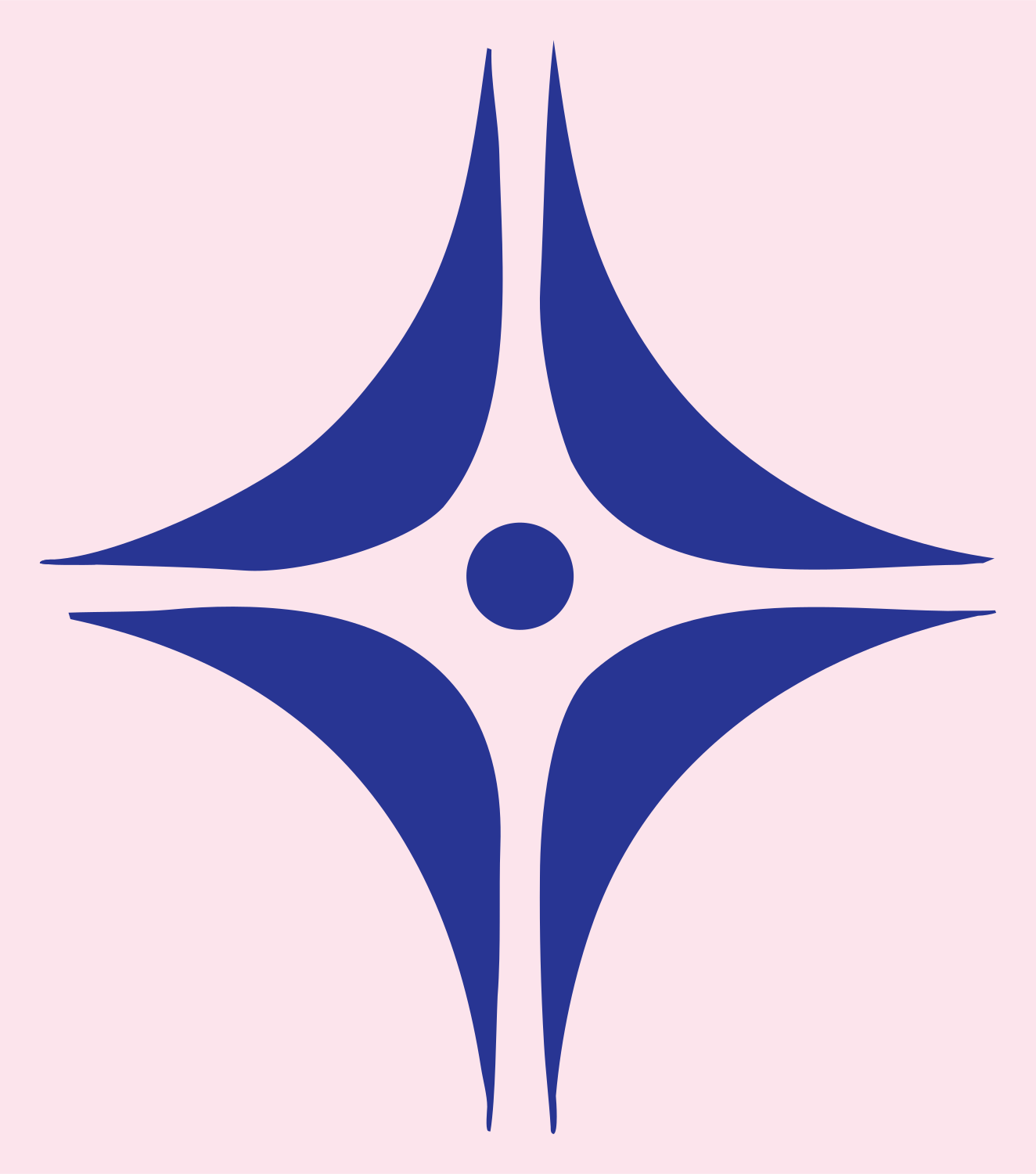 Four Point Star Crest #fce4ec/#283593