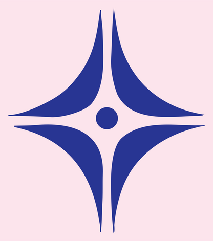 Four Point Star Crest #fce4ec/#283593